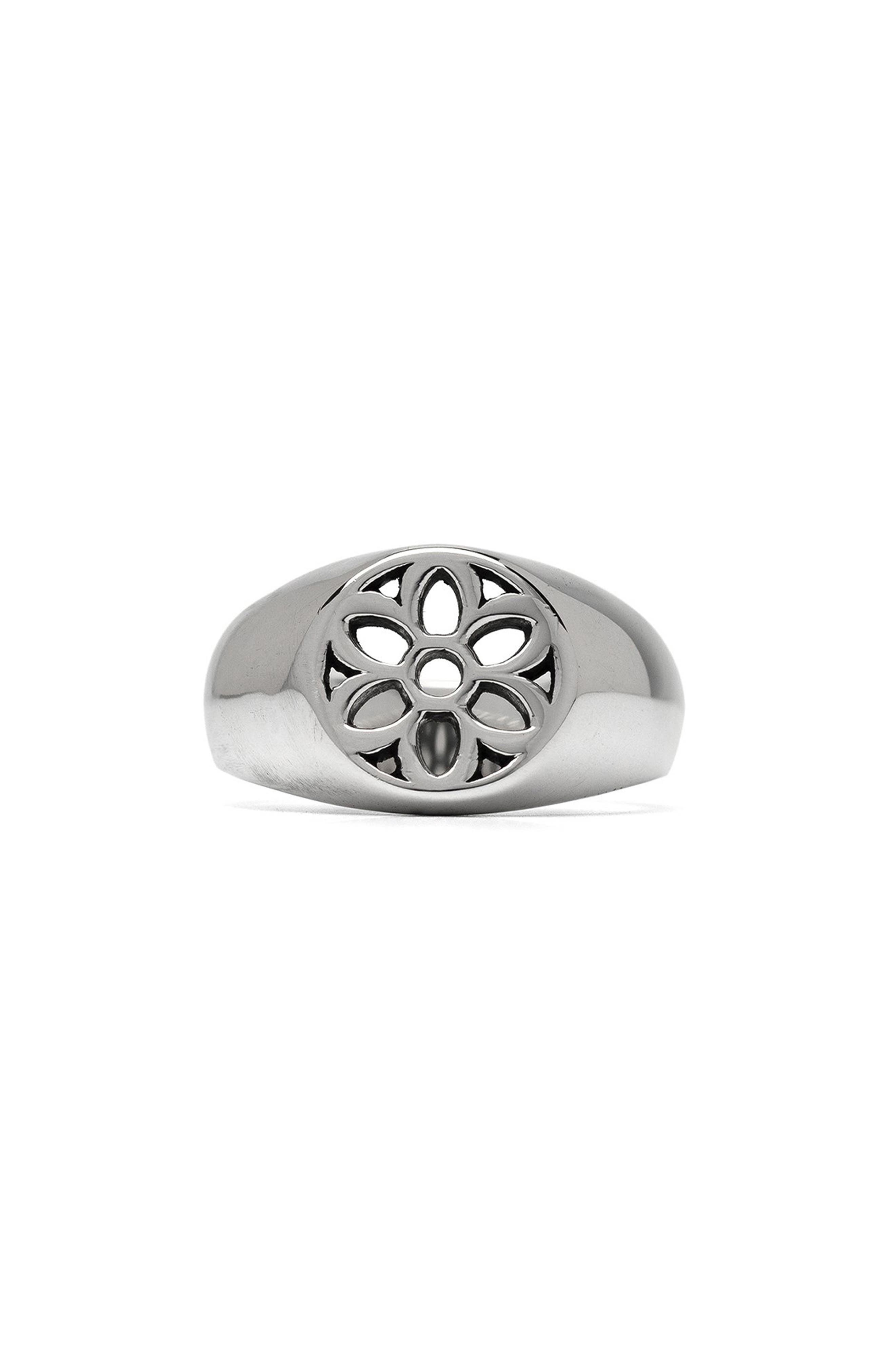 Men's Rosette Signet Ring - 1
