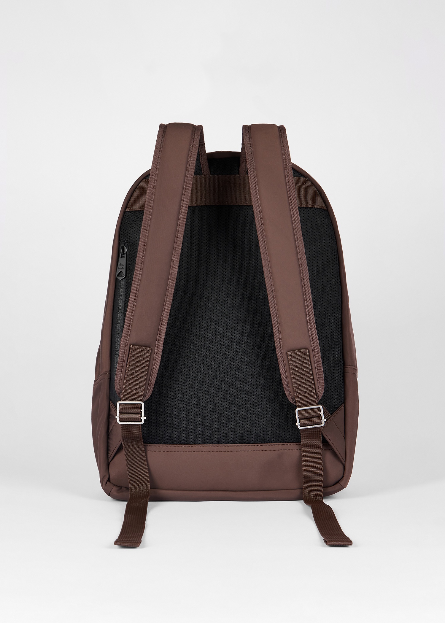 Brown Recycled Polyester Zip-Top Backpack - 2