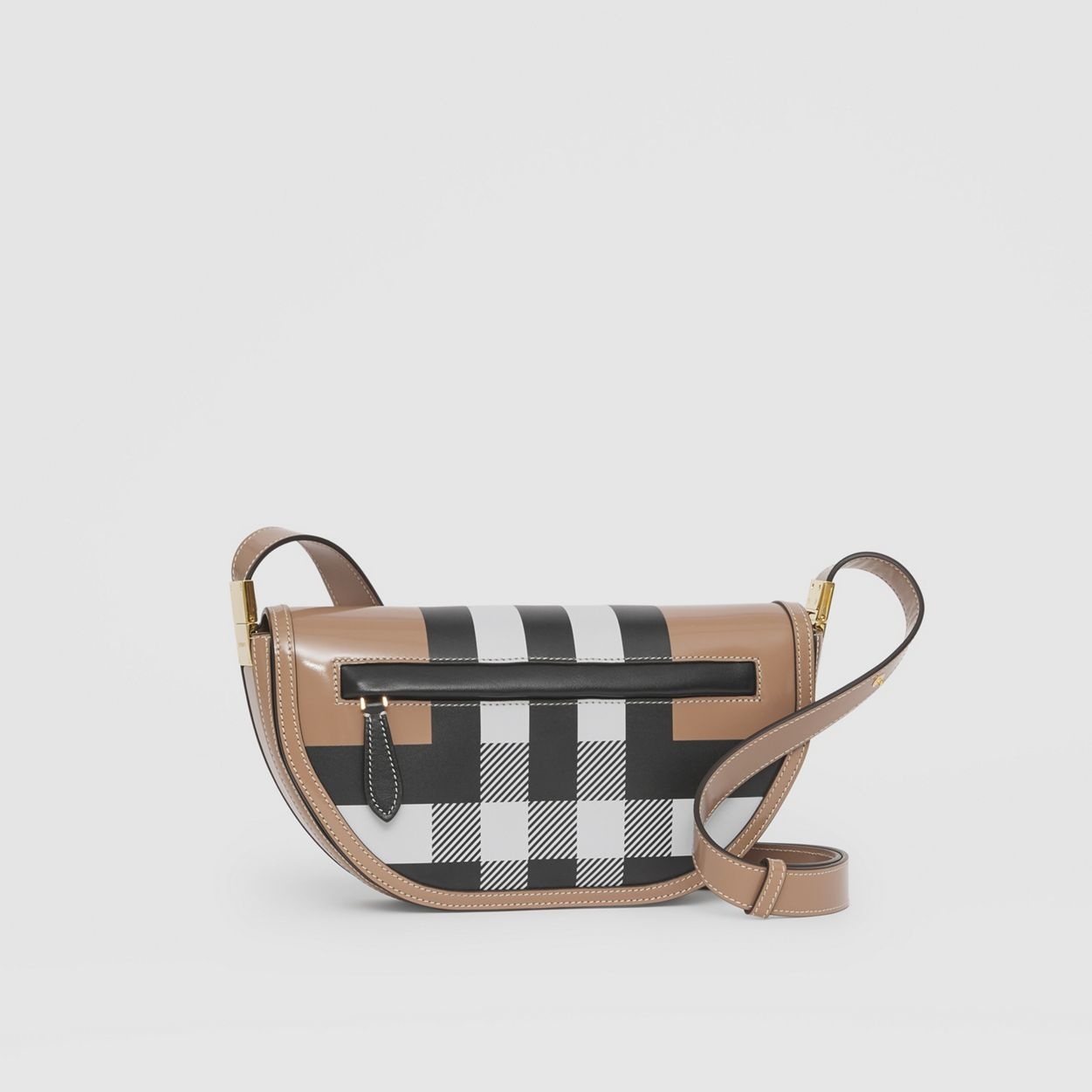 Small Check Leather Olympia Bag - 7