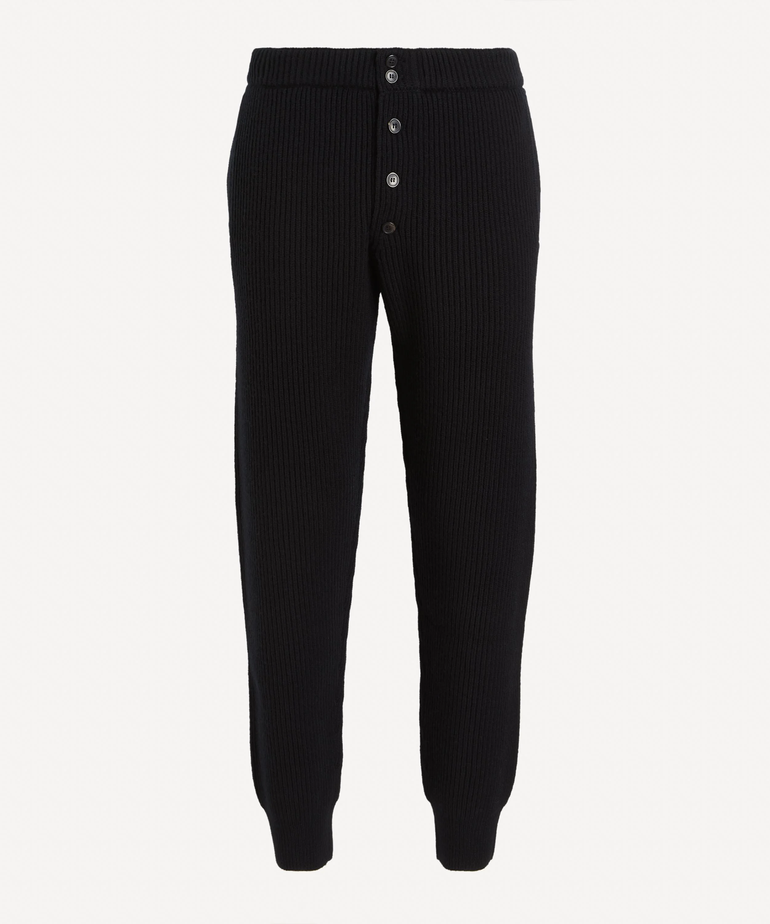 Wool Trousers in Black - 1