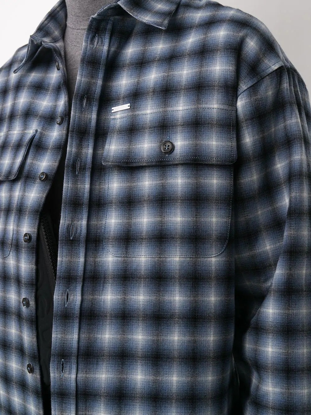 long-sleeve checked shirt - 5