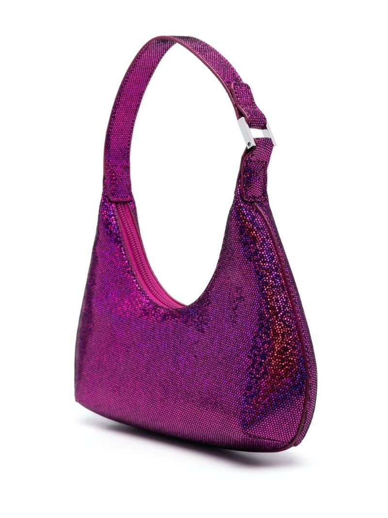 glitter-detail shoulder bag - 3