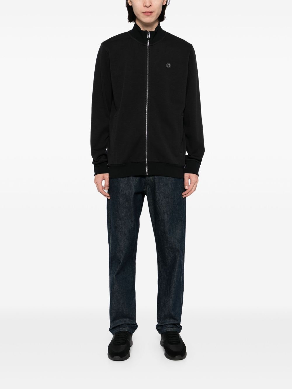 logo-patch jacket - 2