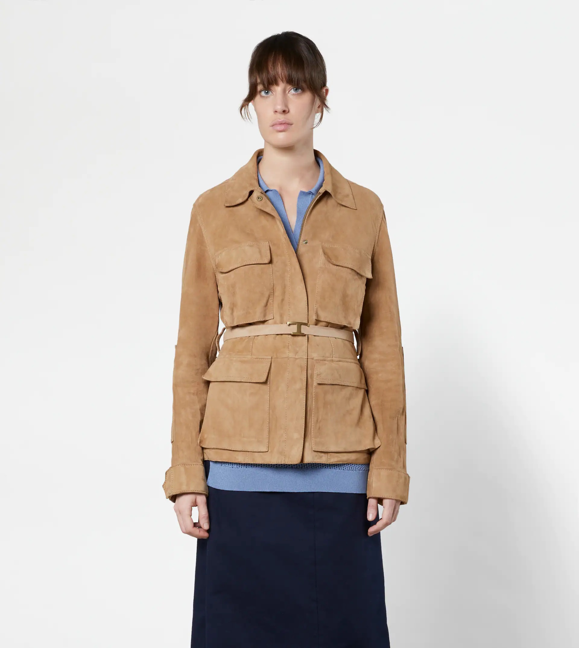 SUEDE JACKET - BEIGE - 7