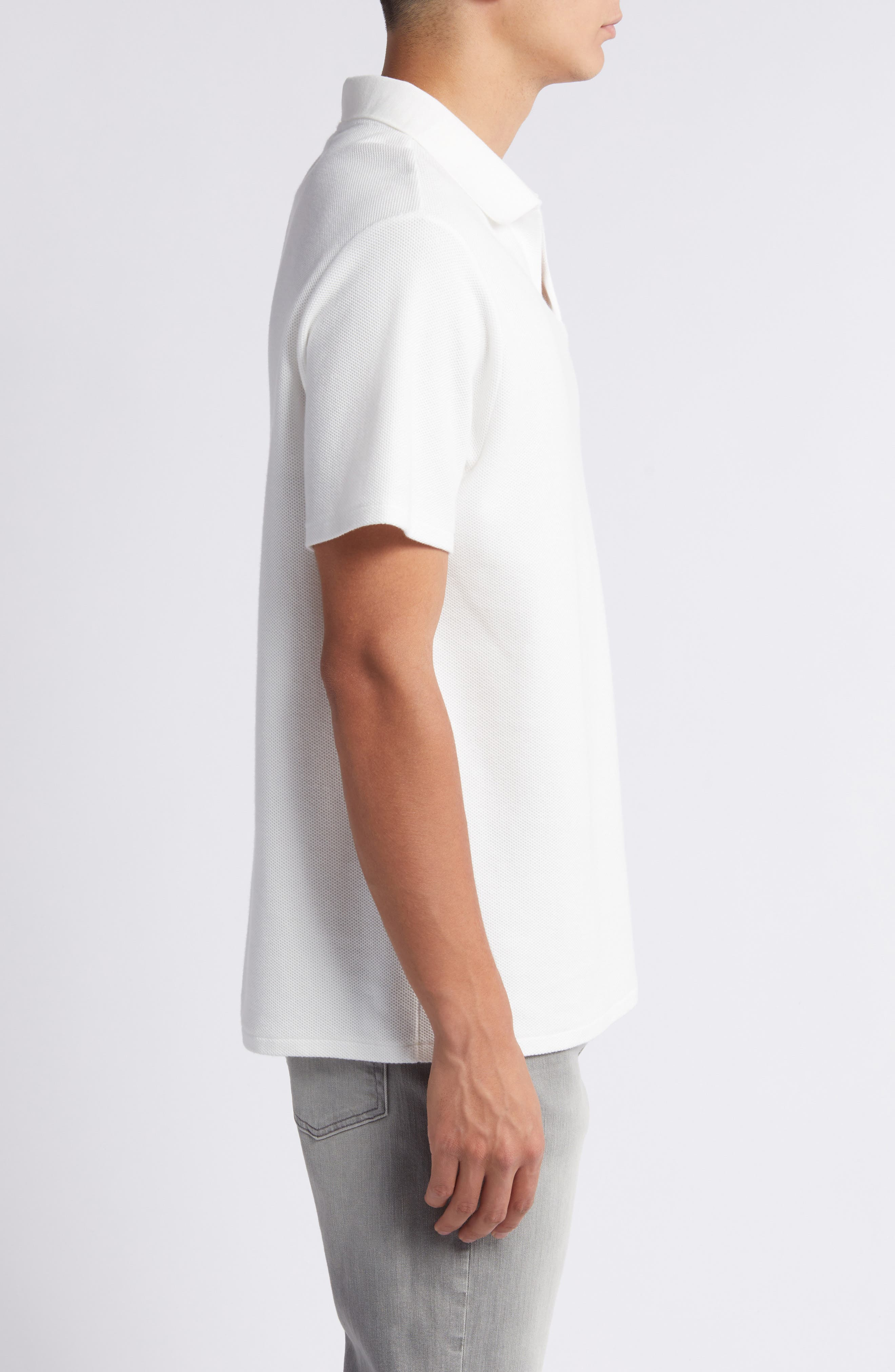 FRAME Jacquard Polo in Off White at Nordstrom - 3