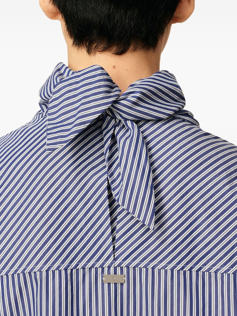 striped-pattern bandana-collar shirt 6