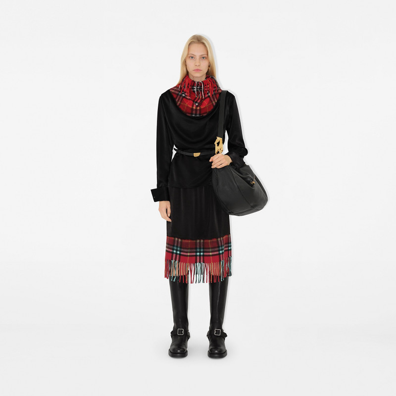 Burberry Satin and Check Scarf Top outlook