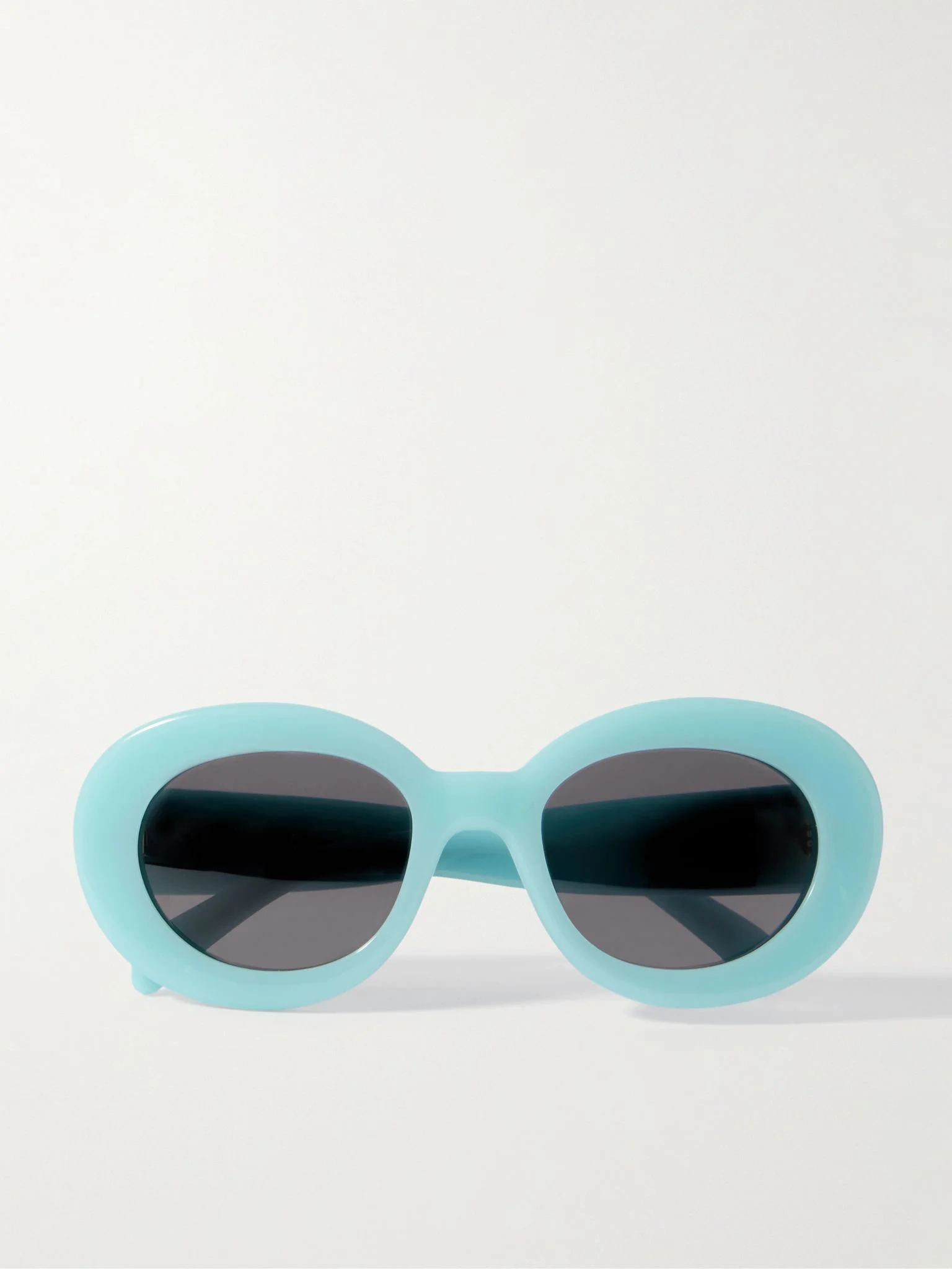 Oval-Frame Acetate Sunglasses Blue - 1