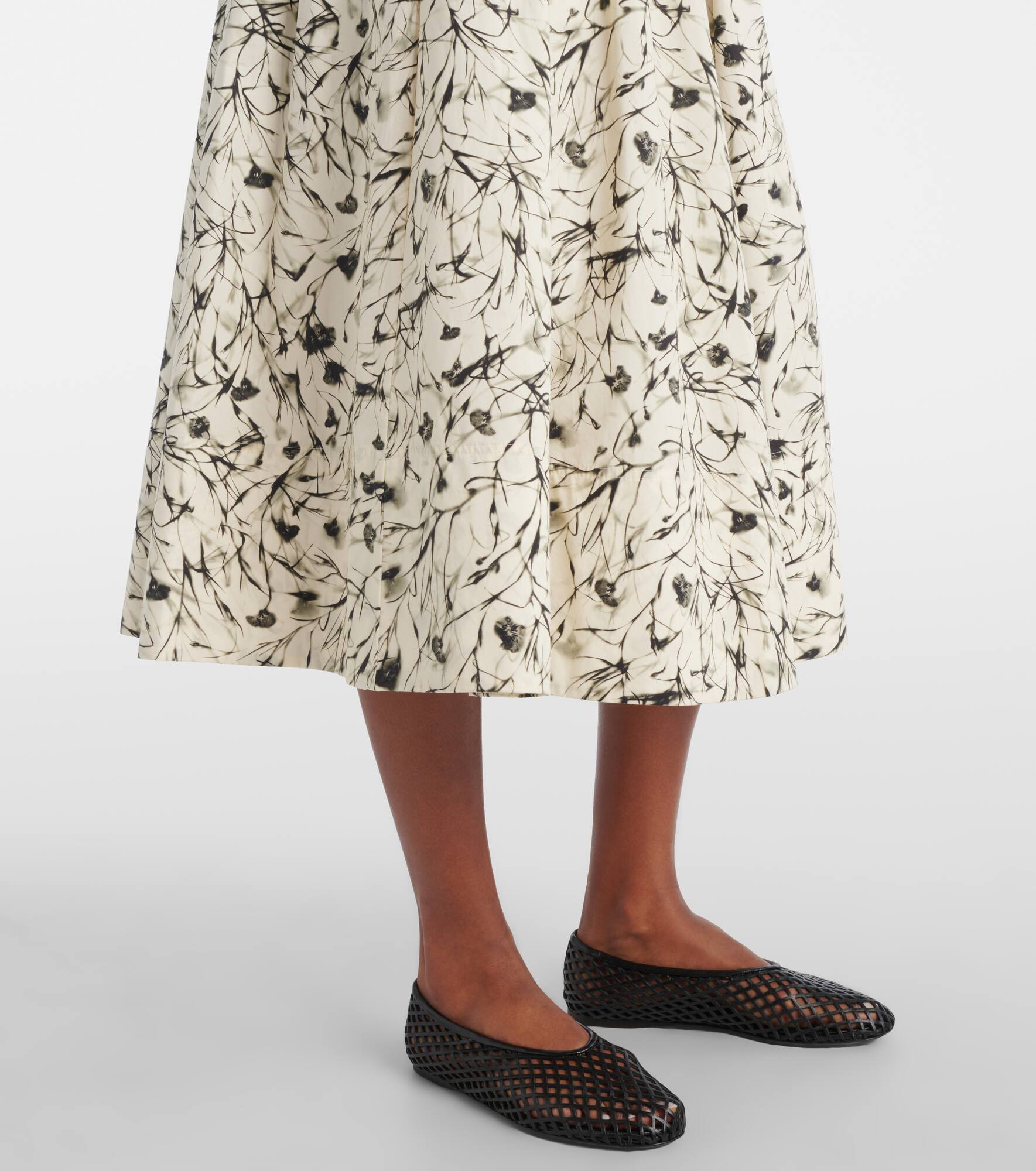 White Label Austin cotton poplin midi skirt - 4