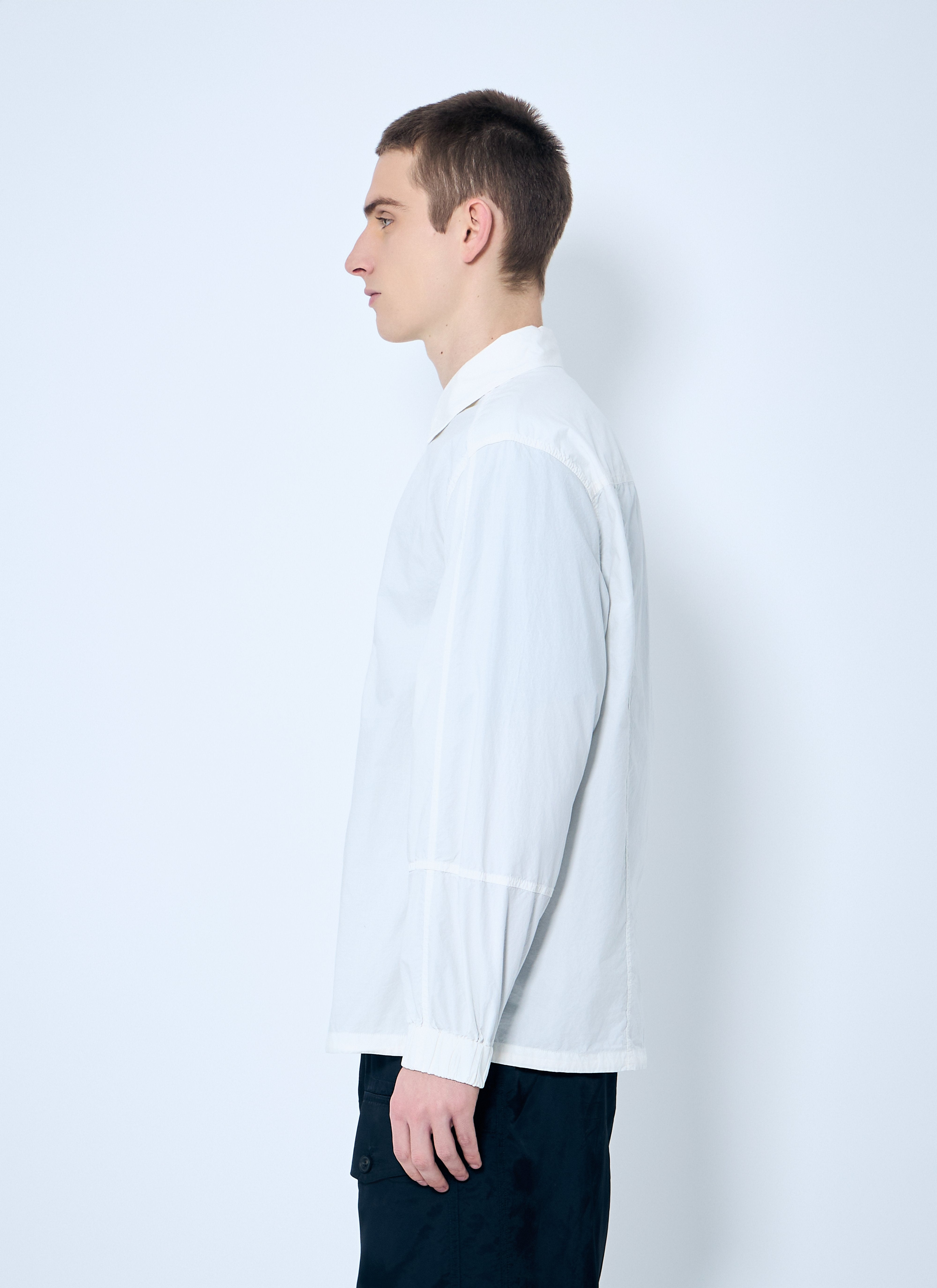 Dries Van Noten Men Cotton Zip-Up Shirt - 3