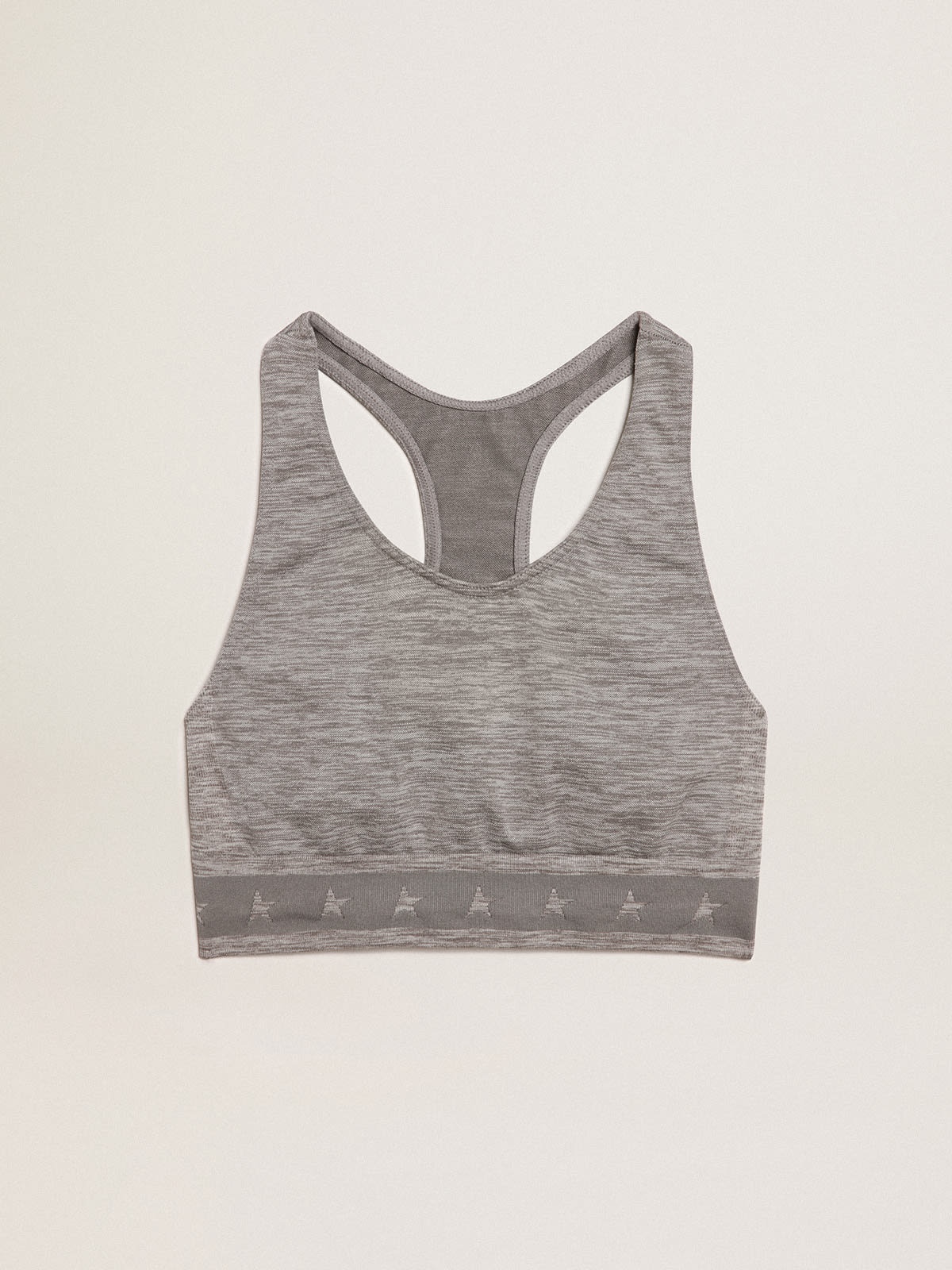 Gray melange athletic top - 1