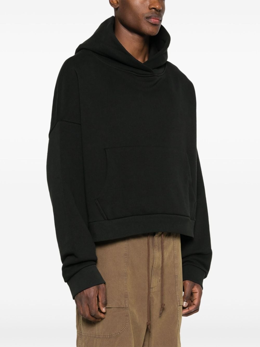 drop-shoulder cotton hoodie - 4