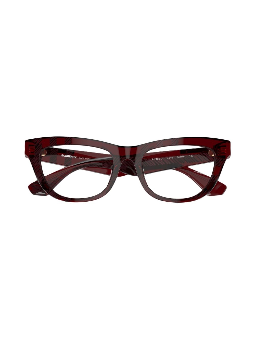 check-pattern cat-eye glasses - 5