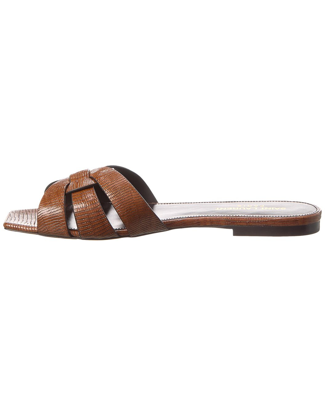 Saint Laurent Tribute Lizard-Embossed Leather Sandal - 2