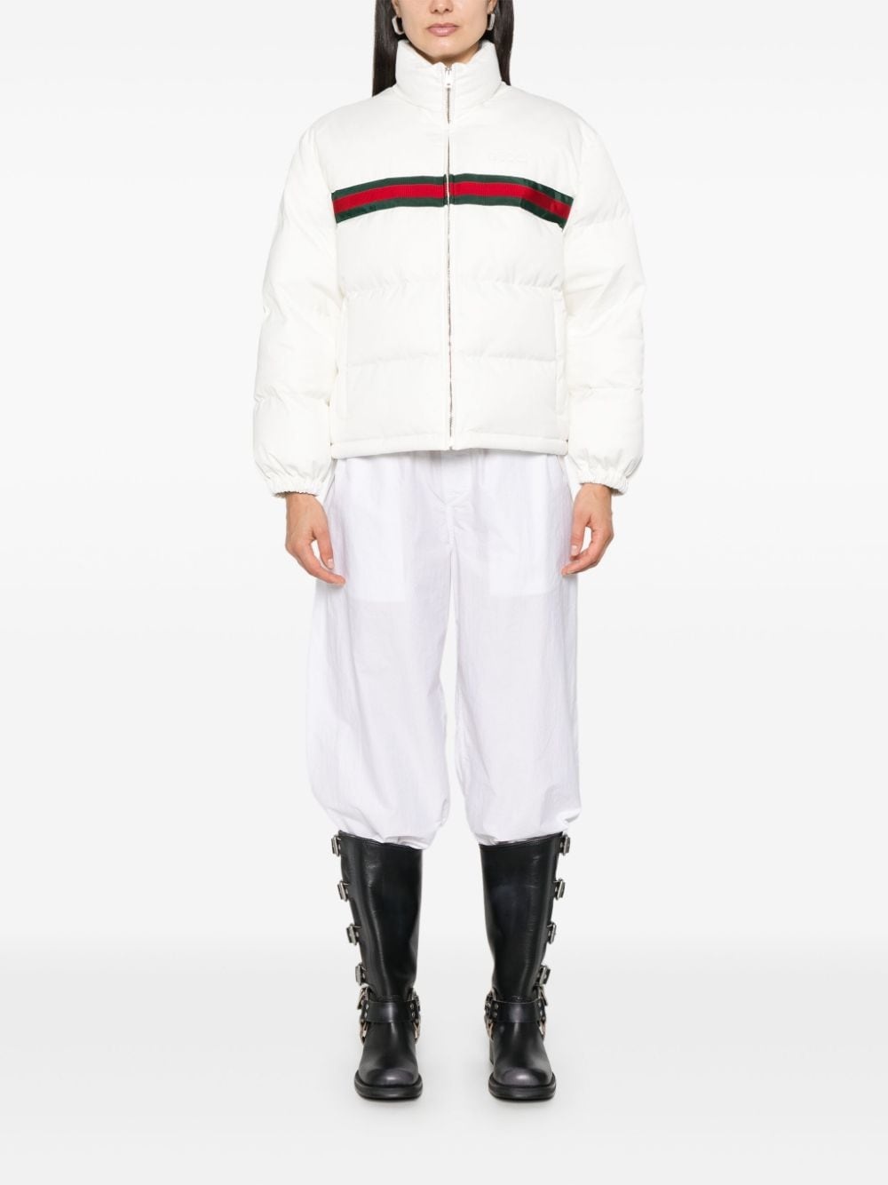 twill puffer jacket - 2