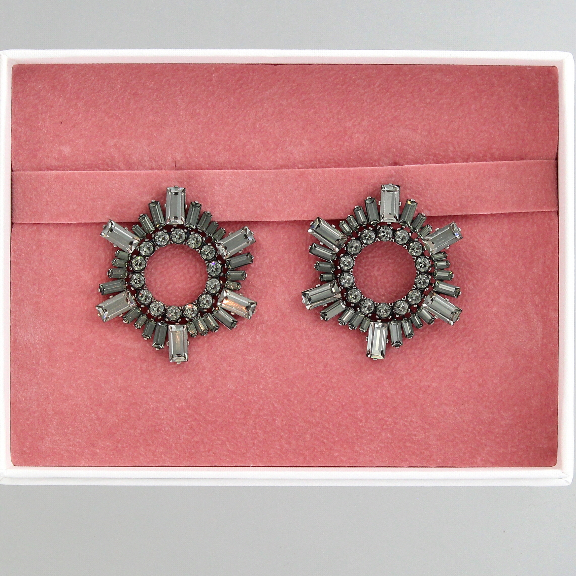 Amina Muaddi – Mini Begum Earrings Black - 2