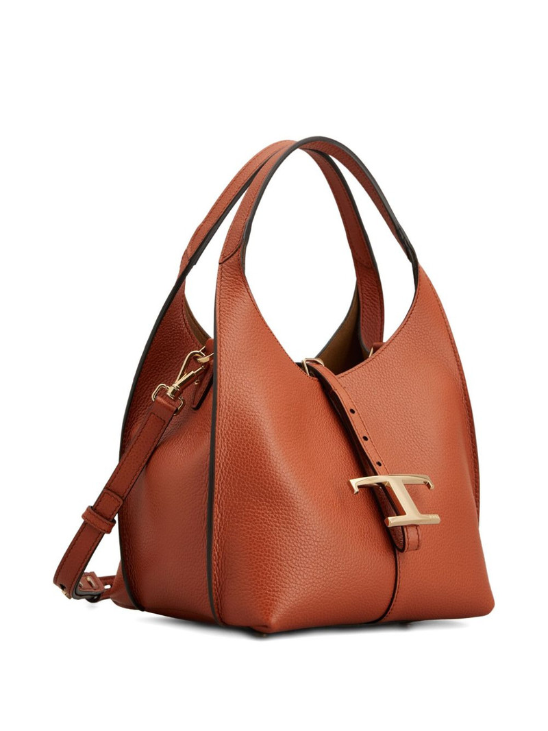 Tod's T-buckle pebble-grain tote bag outlook