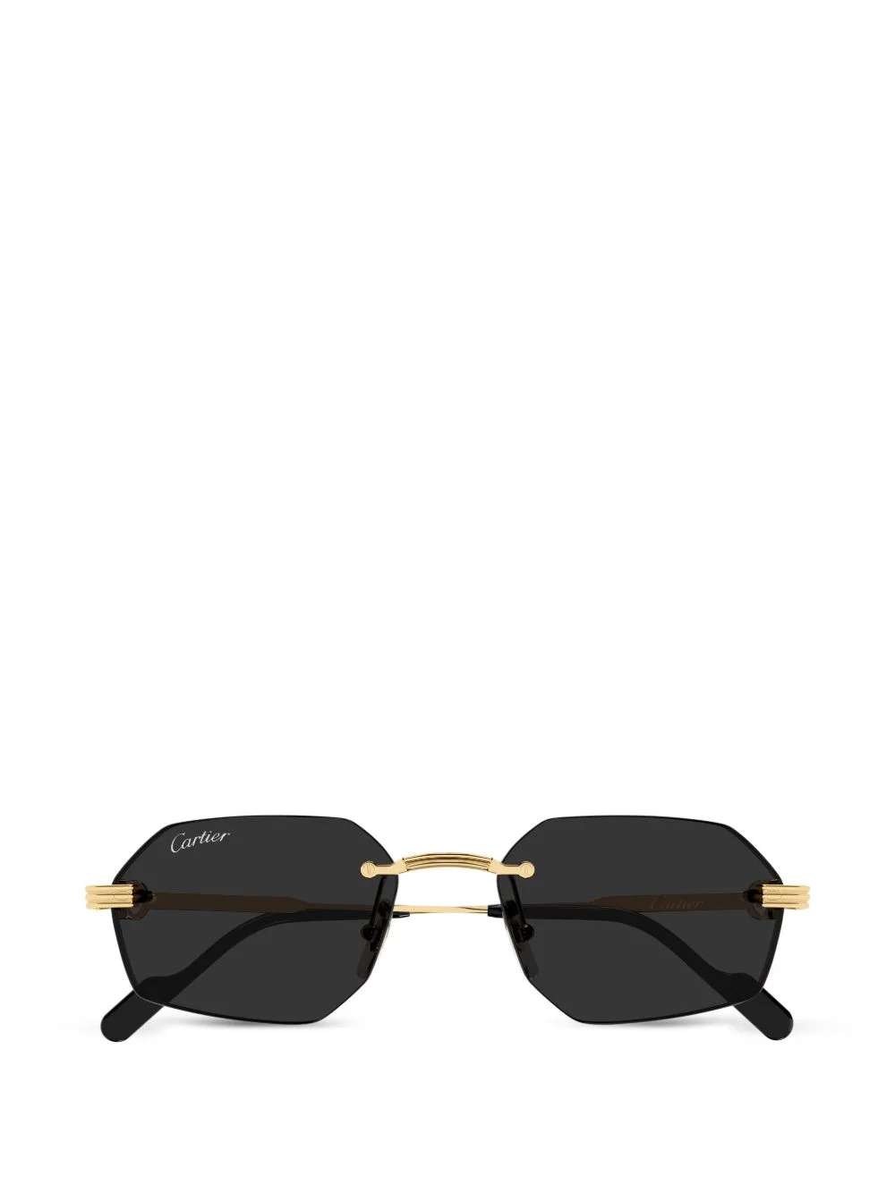 rimless geometric-frame sunglasses - 1