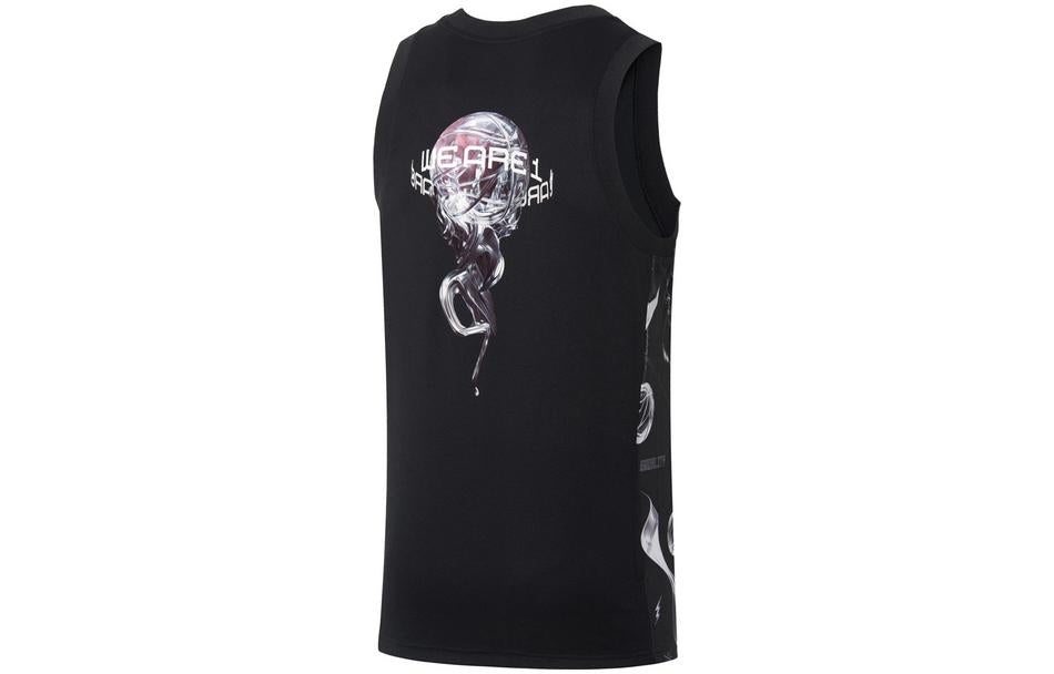 Li-Ning x Glare Way Of Wade Graphic Basketball Jersey 'Black' AAYS079-1 - 2