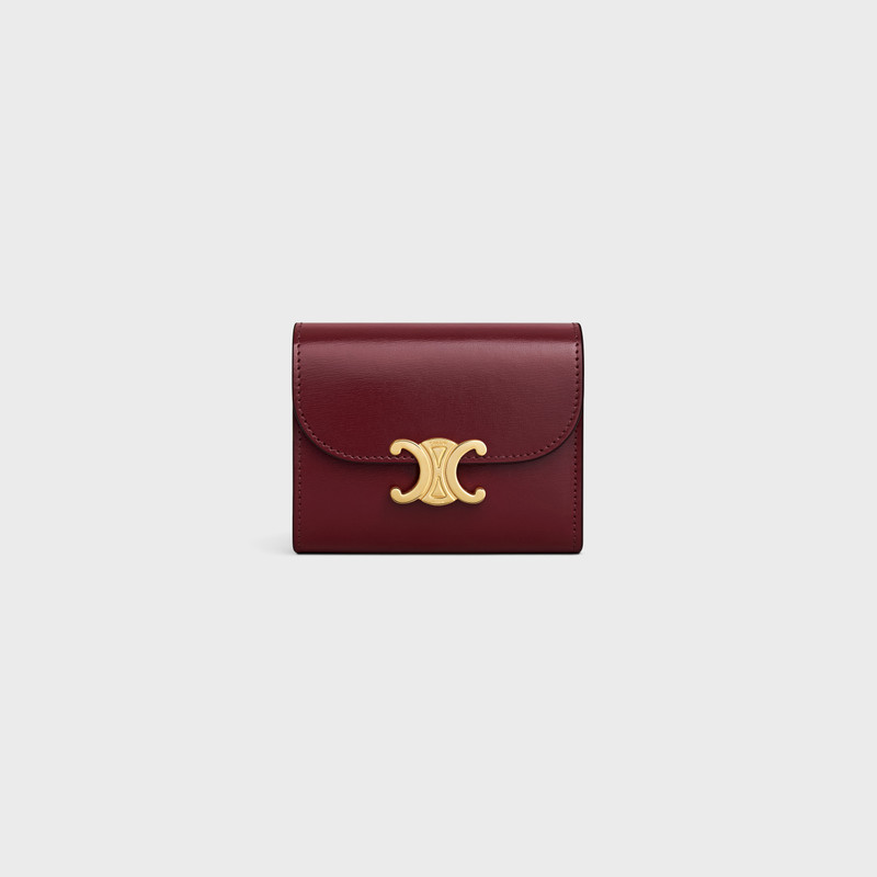 Small Flap Wallet TRIOMPHE in Shiny calfskin 1