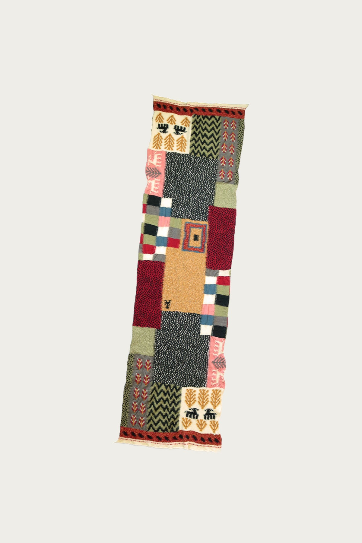 FULLING WOOL SCARF VILLAGE GABBEH - RED - 1