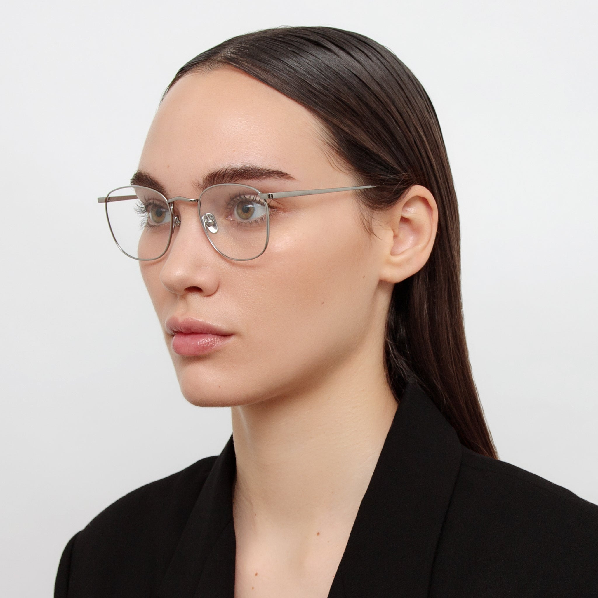 THE SIMON | SQUARE OPTICAL FRAME IN WHITE GOLD (C7) - 3
