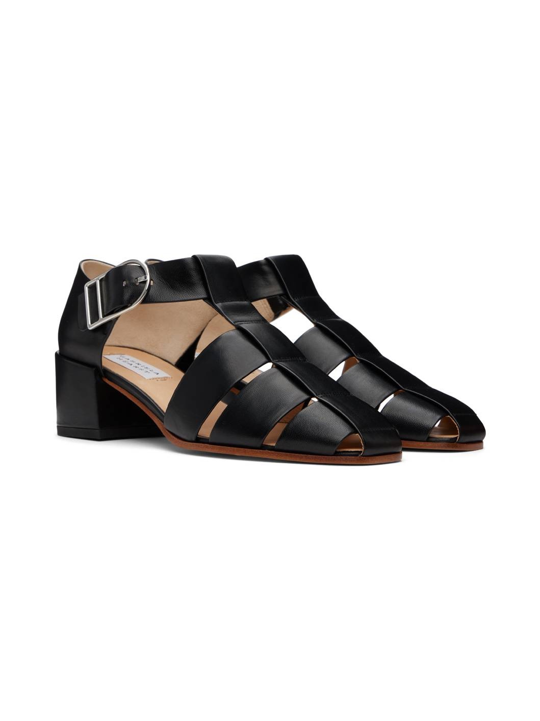 Black Lyle Block Heel Heeled Sandals - 4