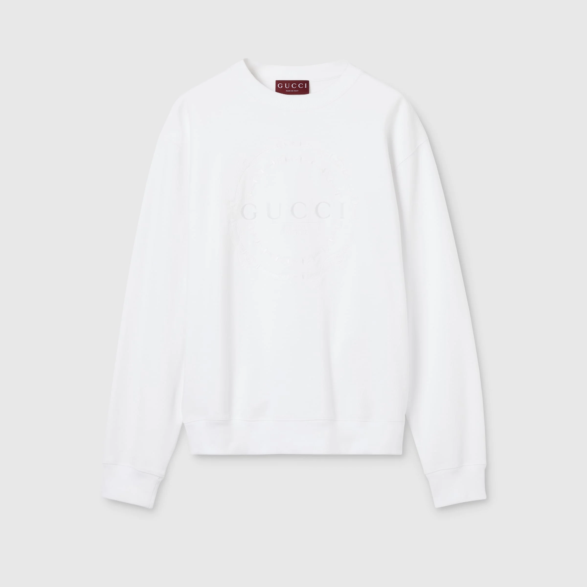 Cotton jersey sweatshirt with embroidery - 1