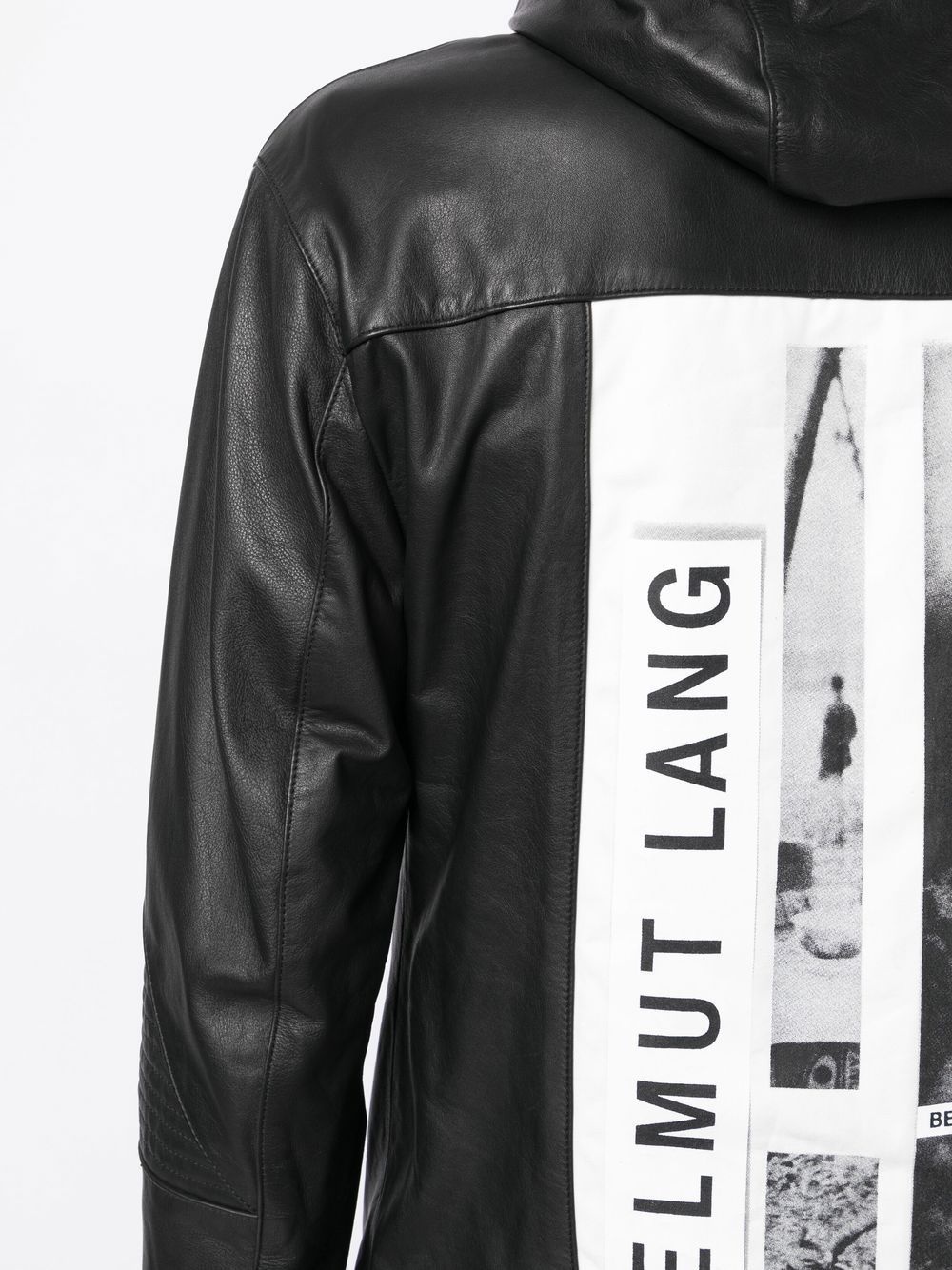 photograph-print leather jacket - 5