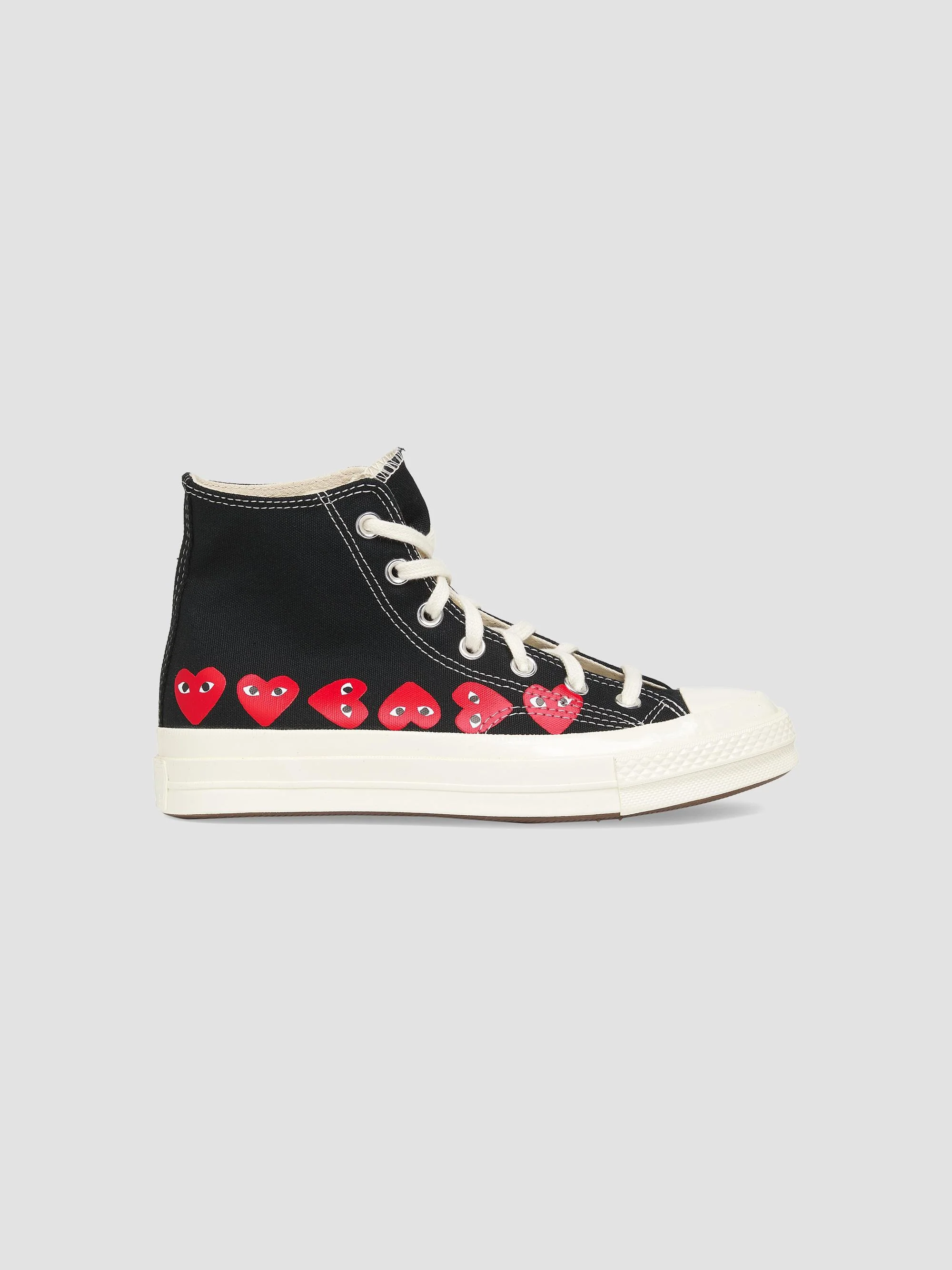 Women's CdG PLAY x Converse Women's's Chuck Taylor All Star Heart High-Top Sneakers - Black - 1