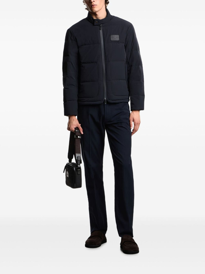 EMPORIO ARMANI padded logo patch jacket outlook
