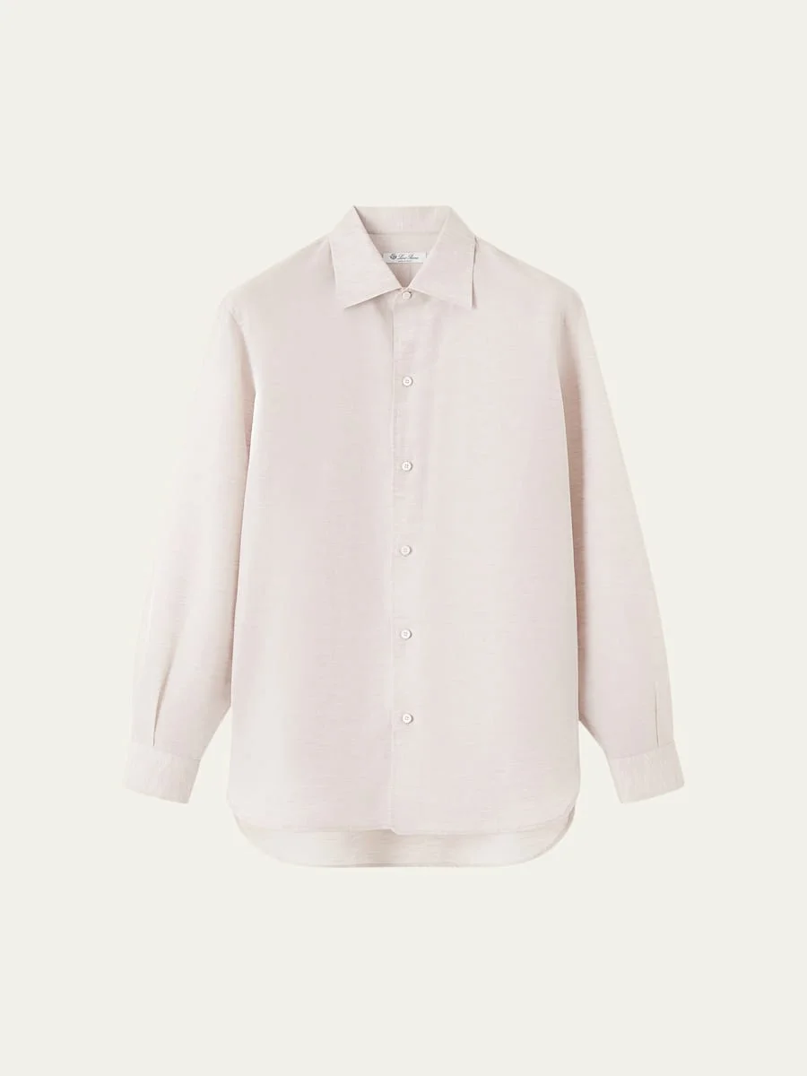 Men's Franco Linen and Cotton Sport Shirt - 1