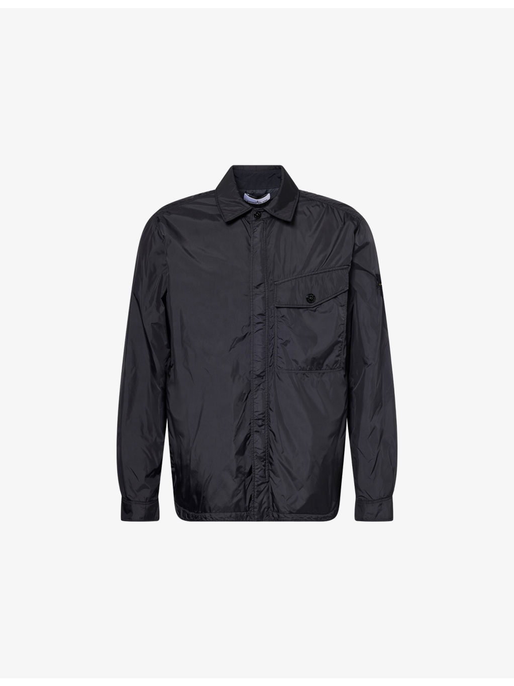 Crinkle Slanted-Pocket Shell Jacket - 1
