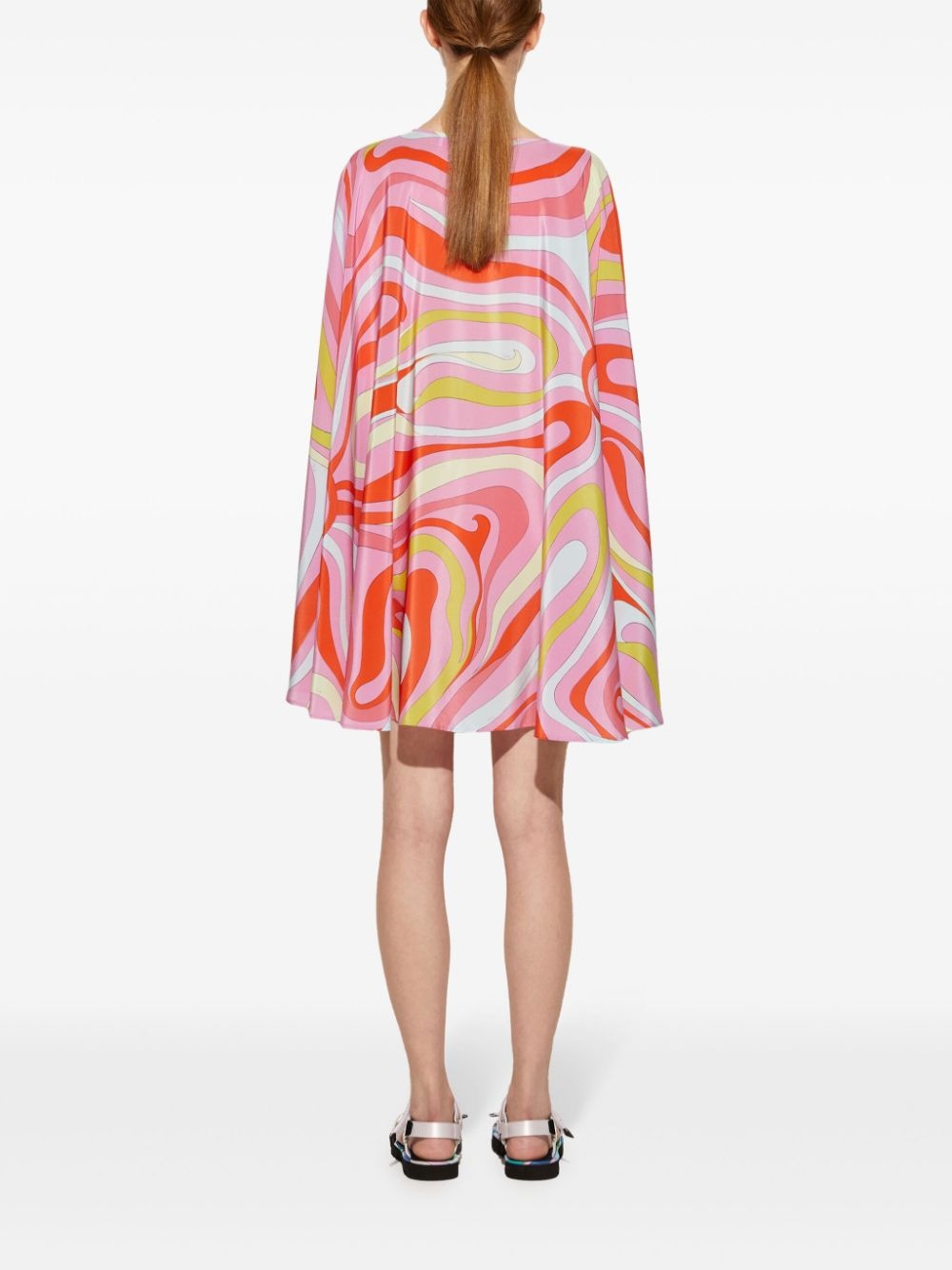 Marmo-print silk dress - 4