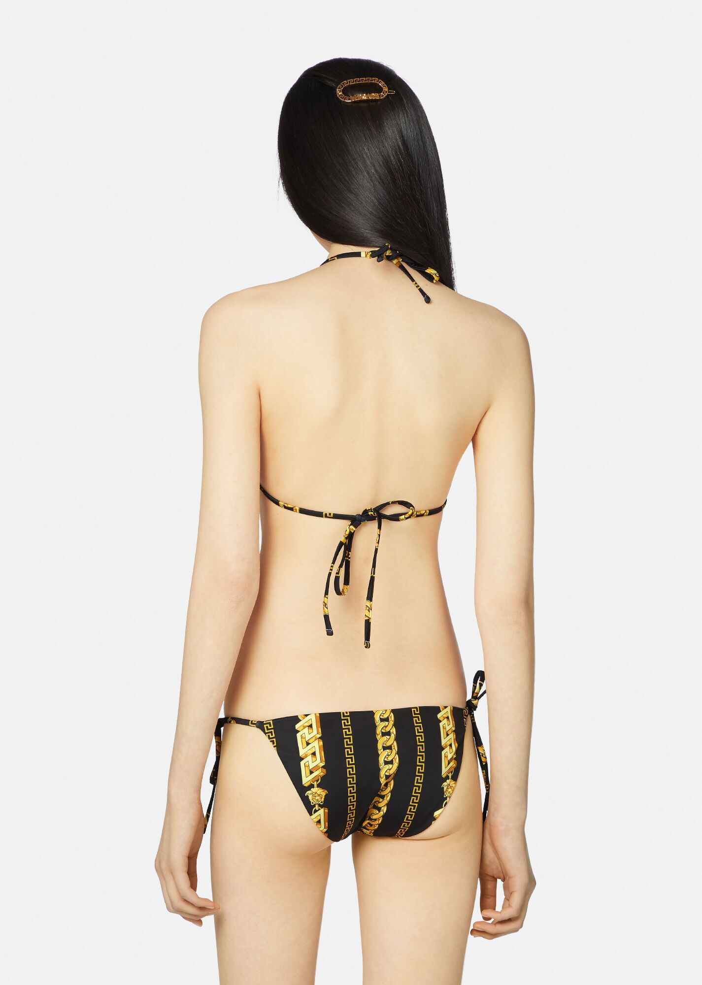 Chain Pinstripe Bikini Top - 3