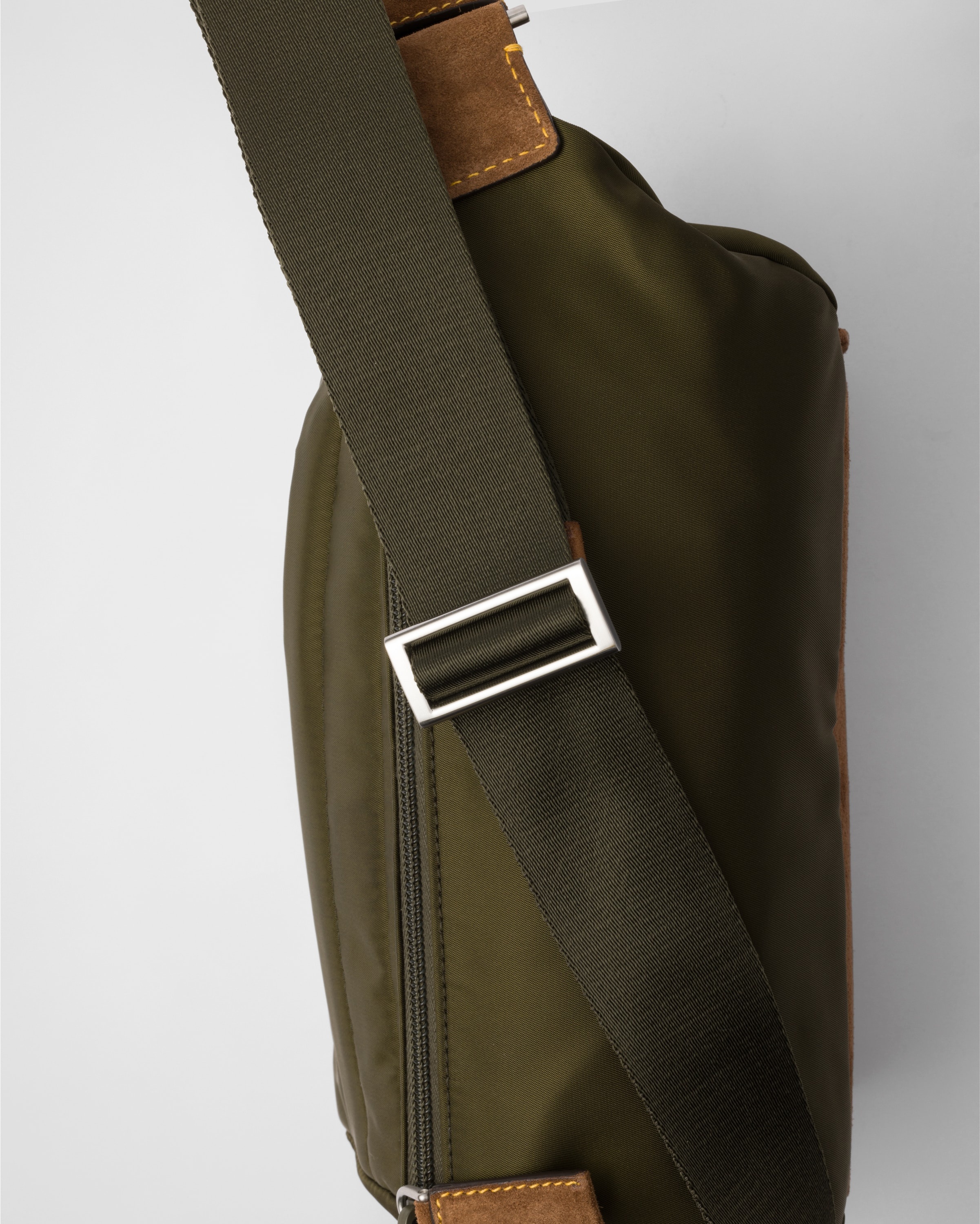 Small Re-Nylon and suede shoulder bag - 4