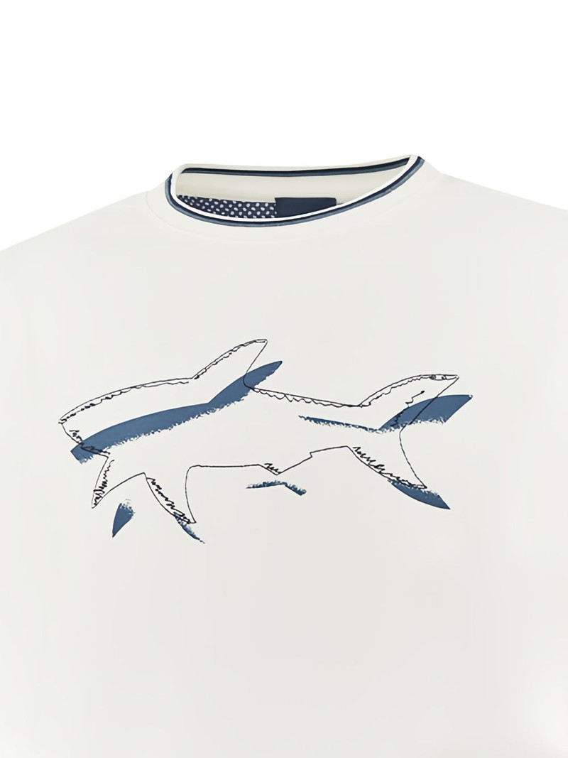 Paul & Shark Shark-print cotton jersey T-shirt outlook