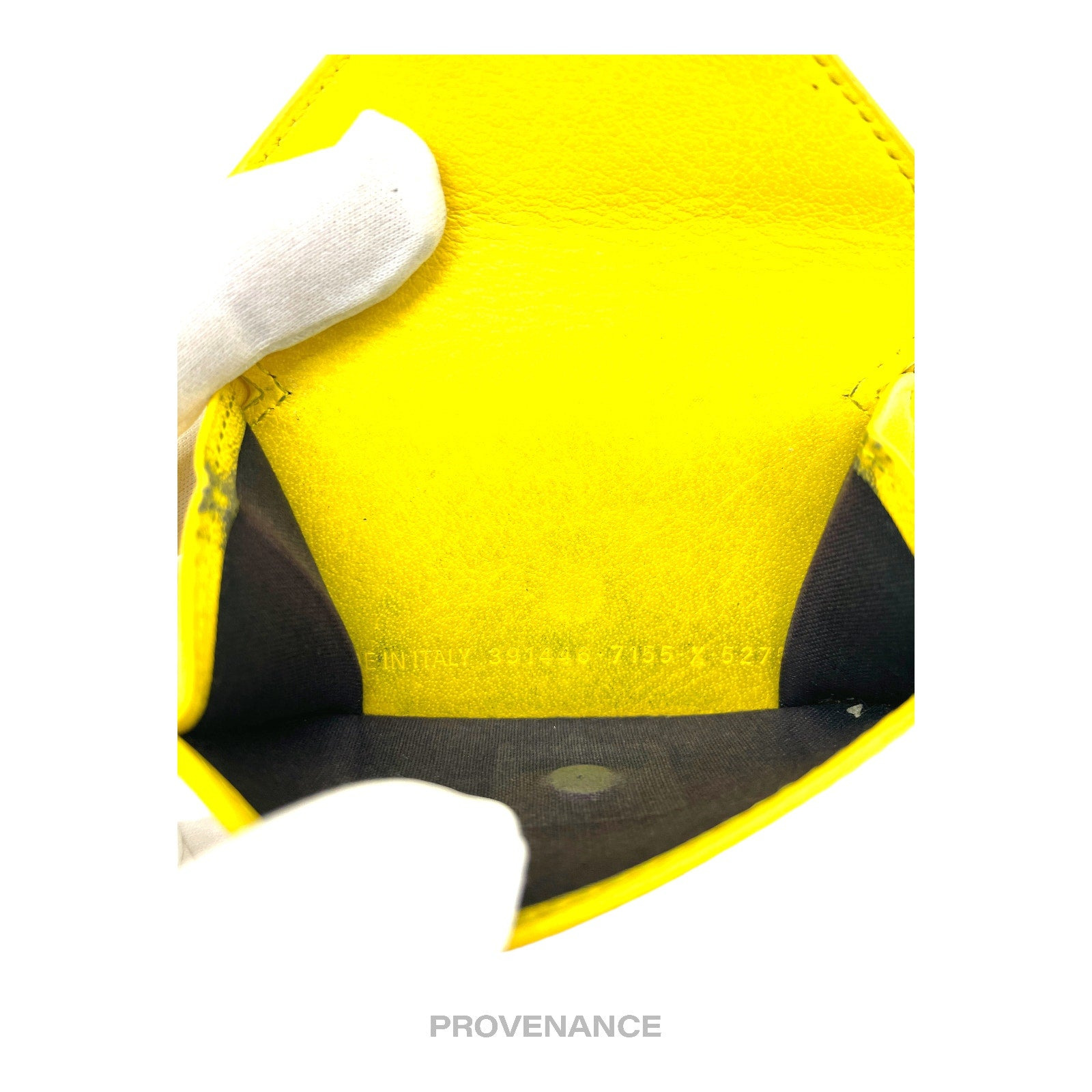 Balenciaga Papier Mini Wallet - Yellow Leather - 7