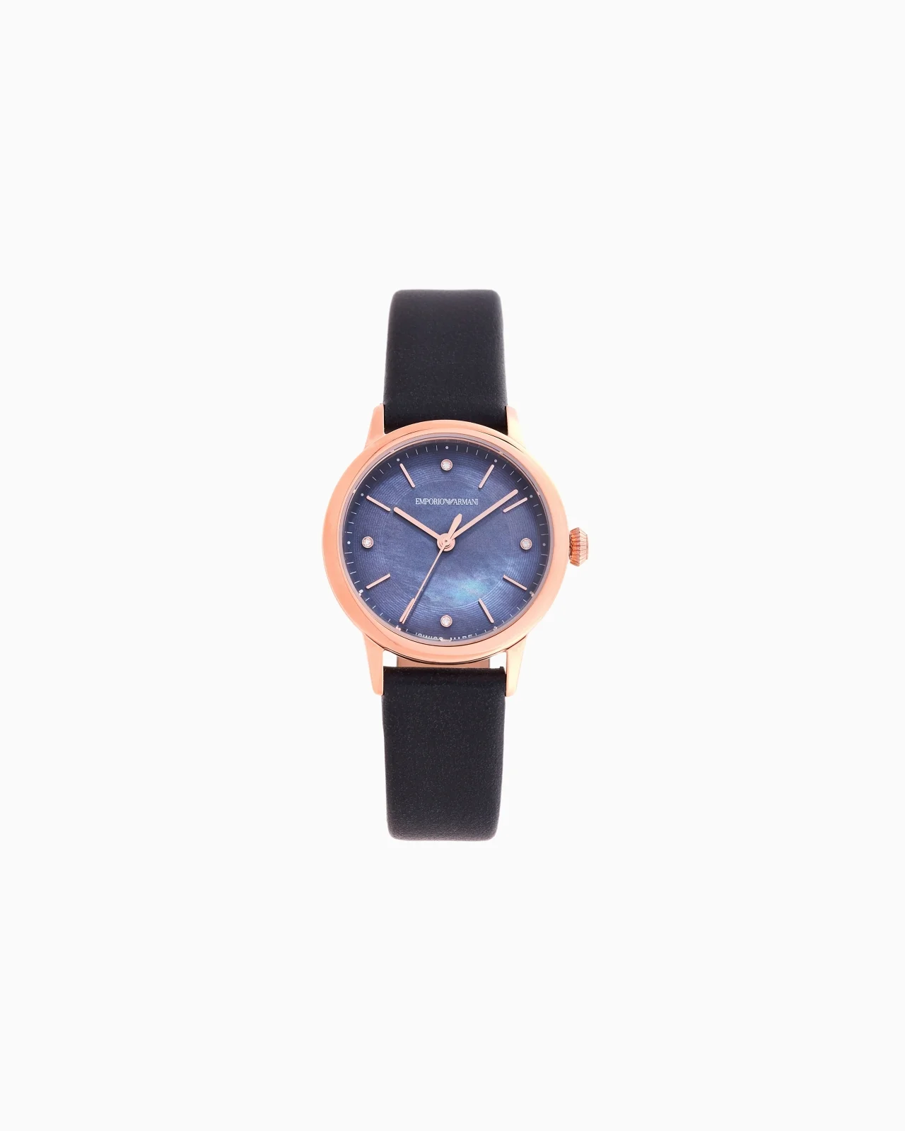 SWISS MADE AUTOMATIC BLUE LEATHER WATCH - 1