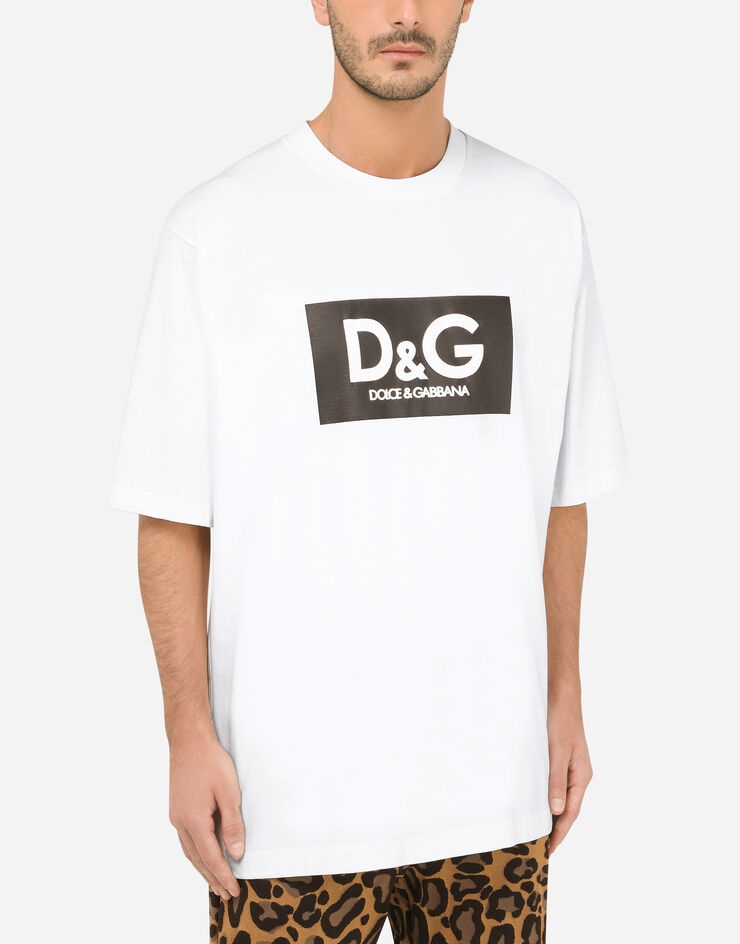 Cotton T-shirt with D&G print - 4