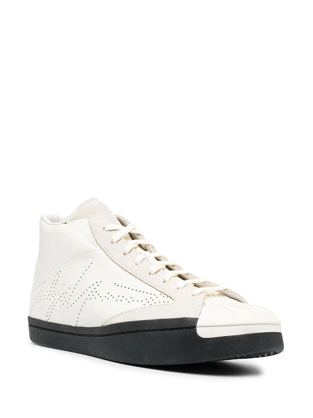 perforated logo high-top sneakers - 2