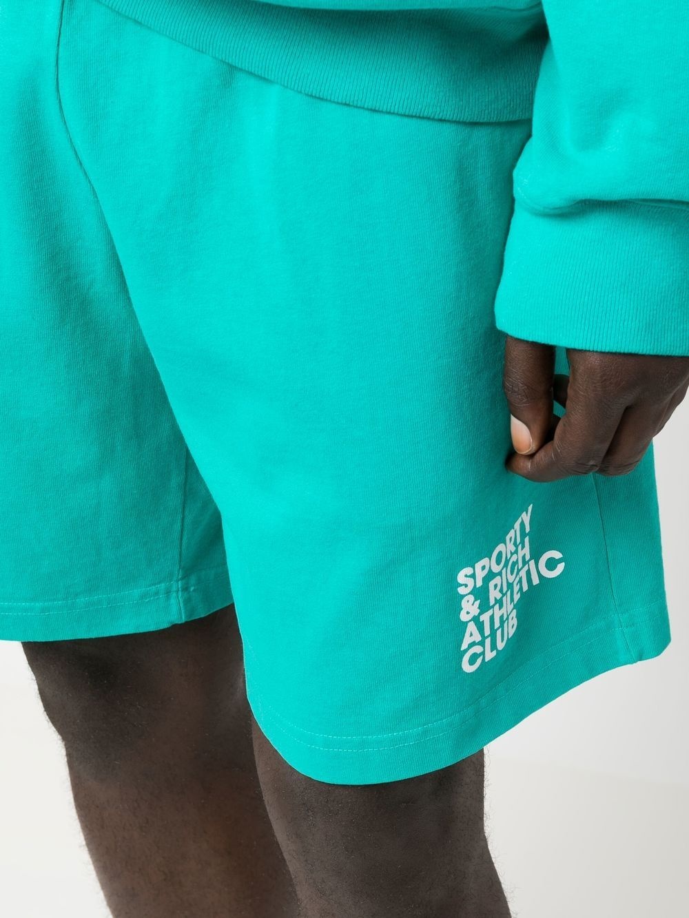 logo-print track shorts - 6