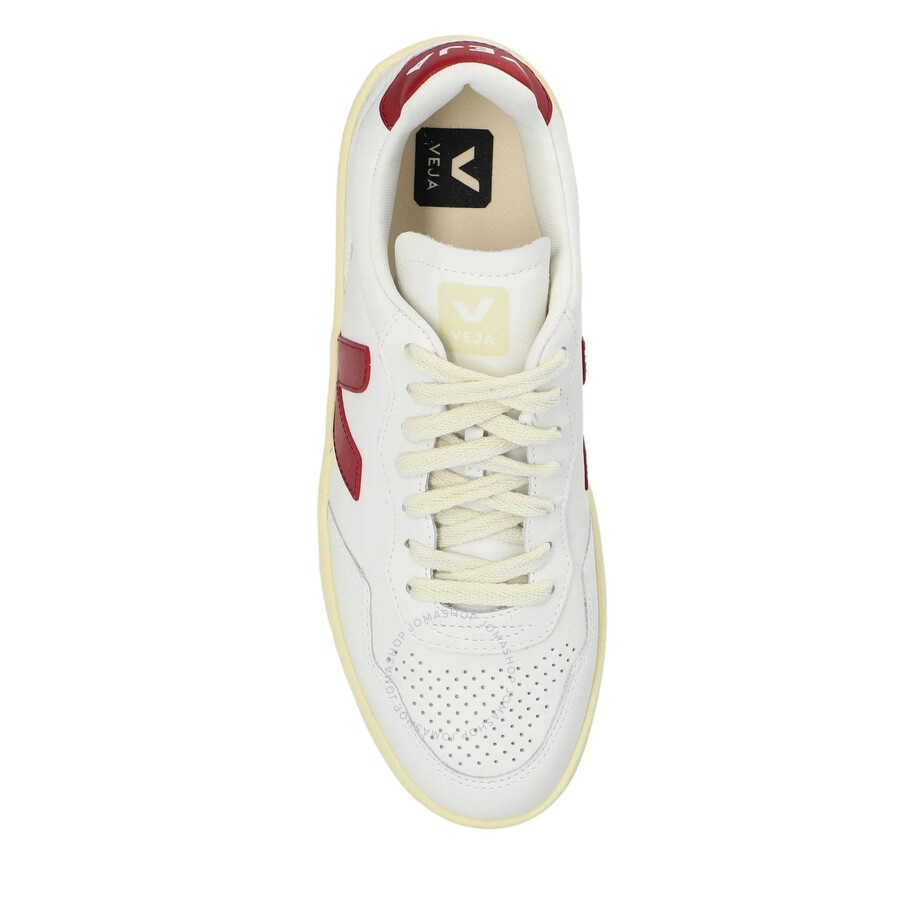 Veja V-90 Leather Low-Top Sneakers - 4