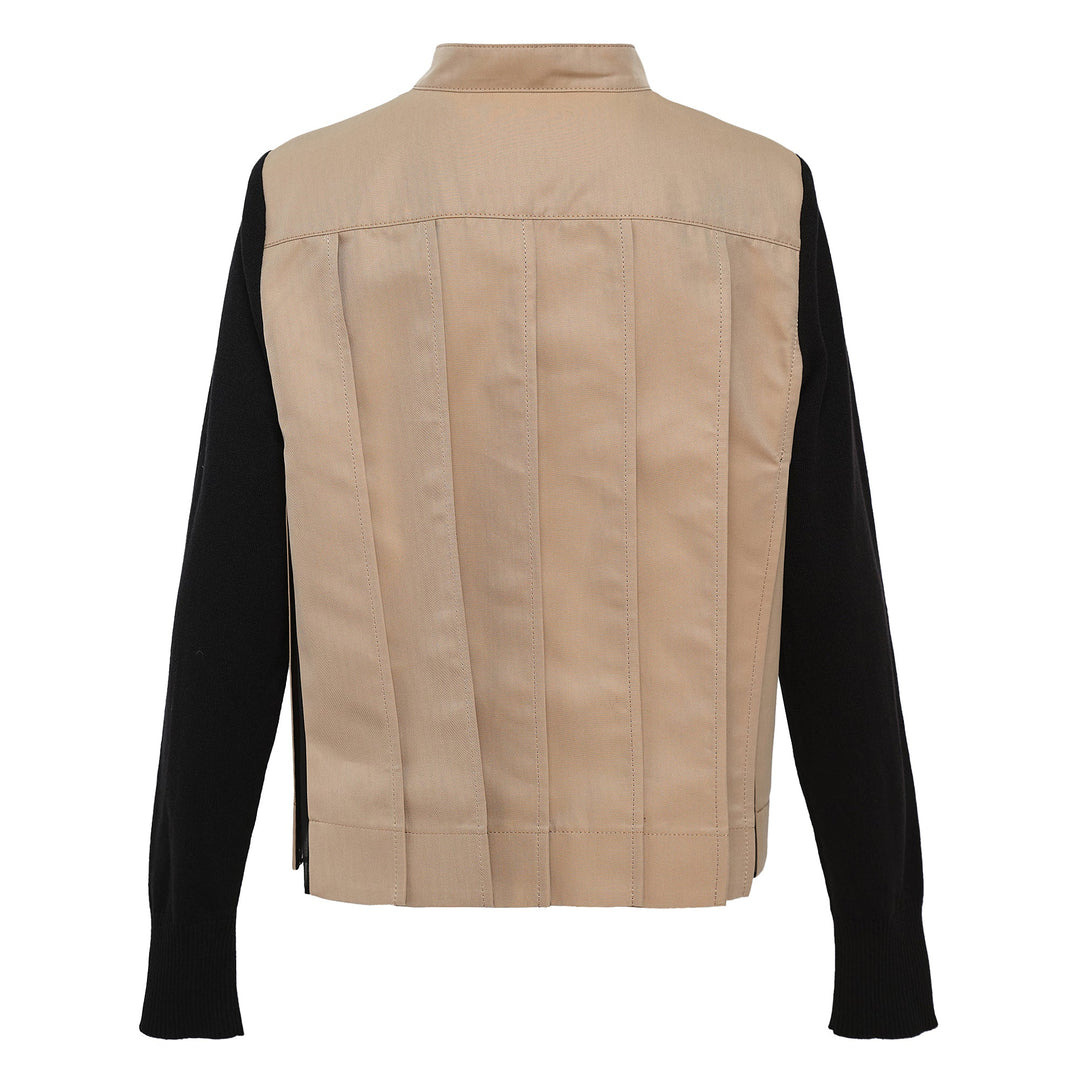 Cotton Gabardine X Knit Cardigan - 2