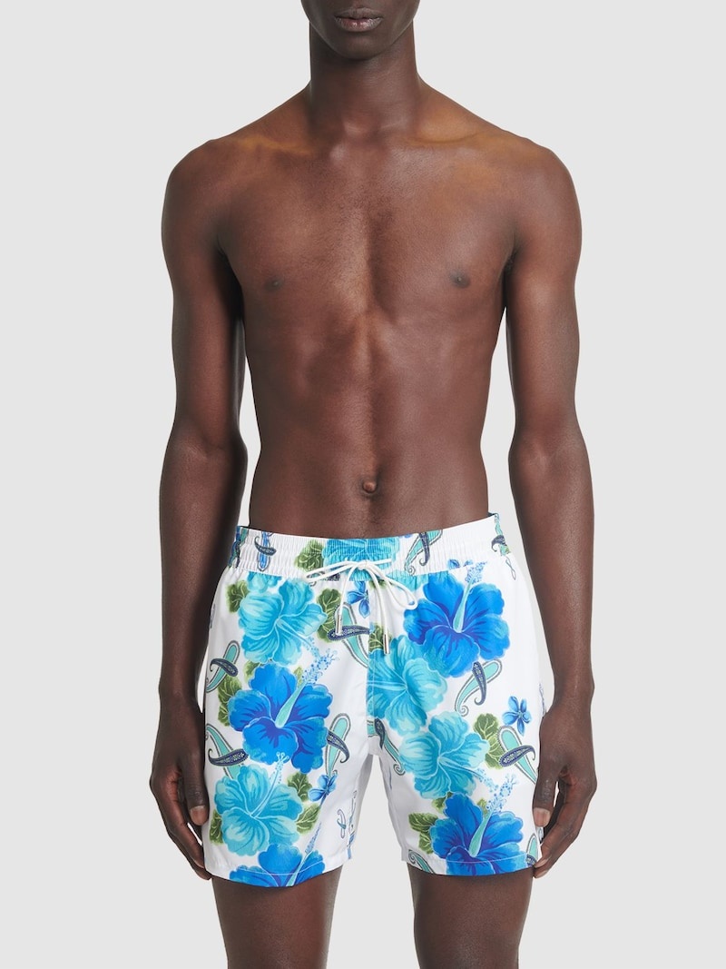 Floral printed swim shorts - 2