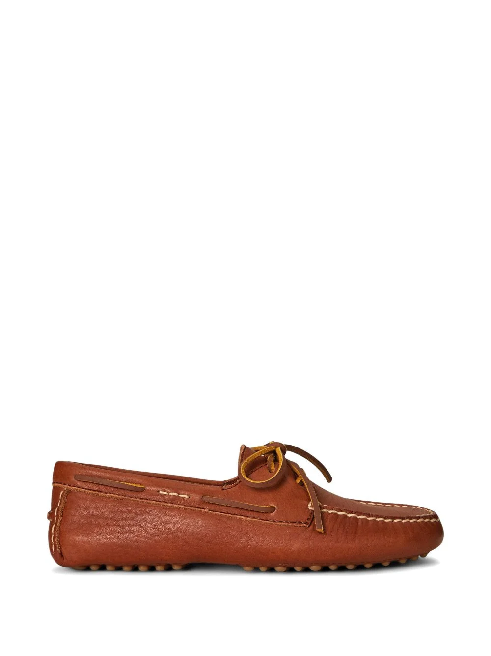 laces leather loafers - 1