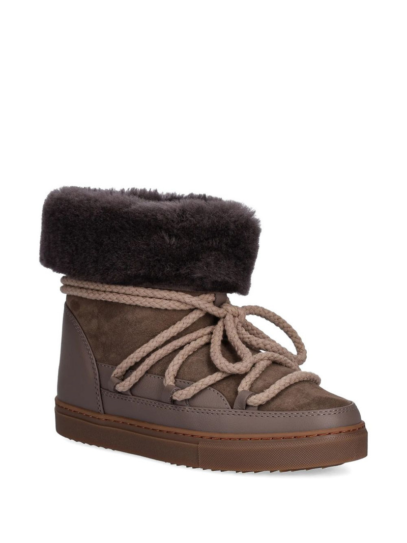 INUIKII fleece-trim lace-up boots outlook