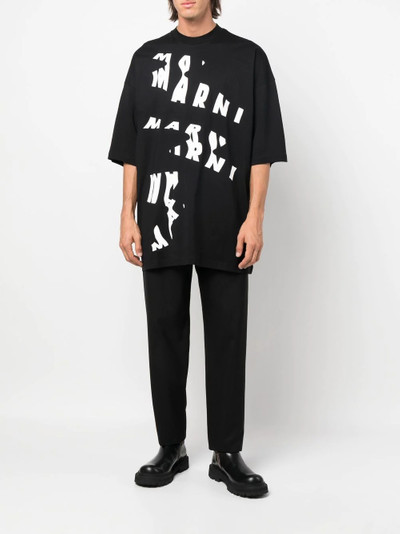 Marni logo-print cotton T-shirt outlook