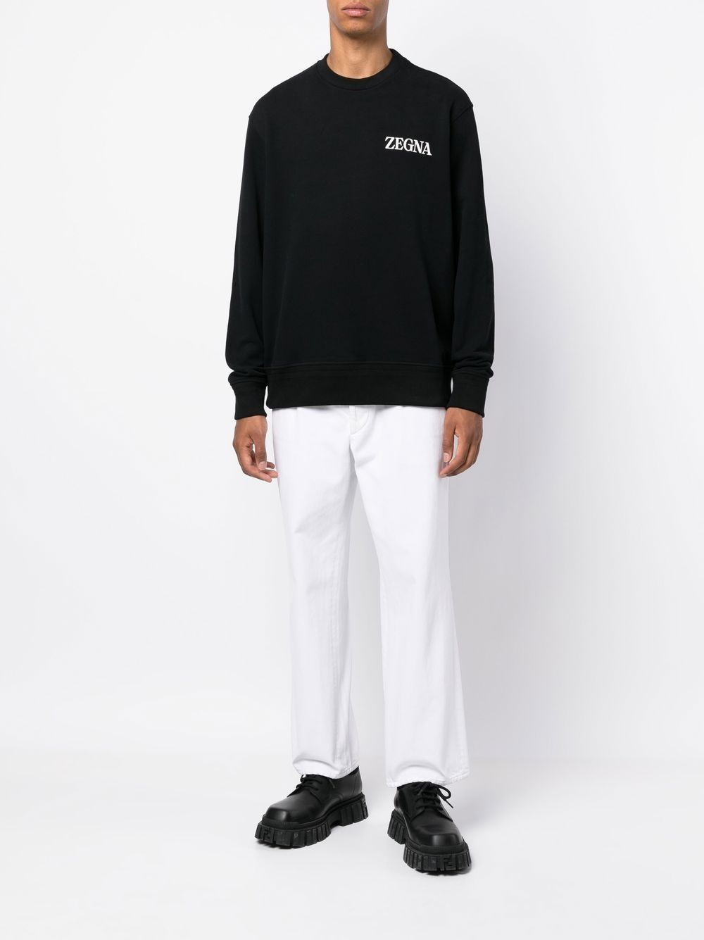 chest logo-print detail sweatshirt - 2