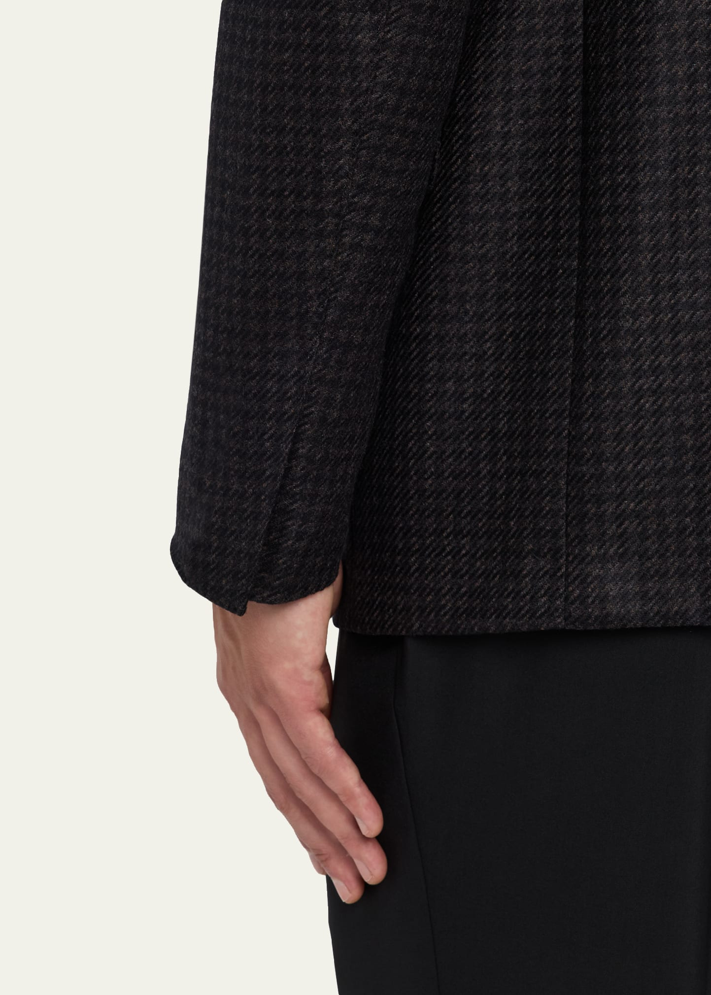 Men's Wool Pied De Poule Single-Breasted Sport Coat - 8